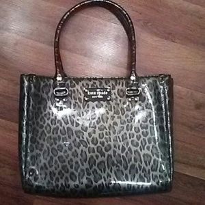 Kate Spade Leopard Print black and gray